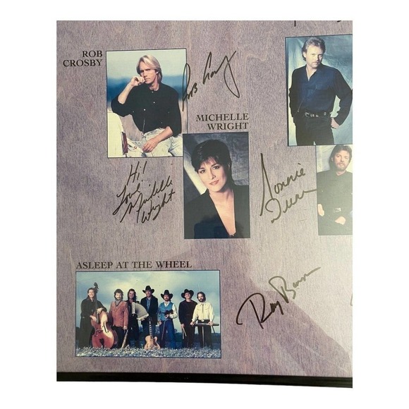 Vintage 1991 Country Singers Signed Poster Alan Jackson Broke & Dunn Diamond Rio - Picture 9 of 12